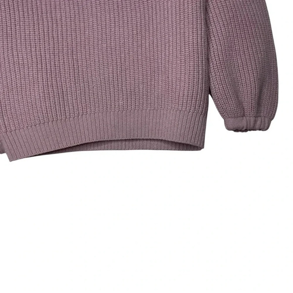 Aritzia Babaton Valadon Balloon Sleeve pink oversized V-Neck sweater size XXS - Picture 4 of 10